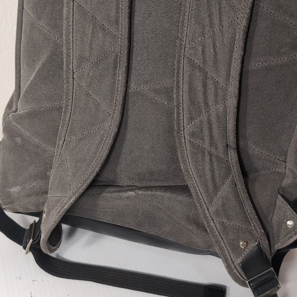 Timbuk2 Charcoal and Black Men's Backpack Trailer Casual Leather Canvas